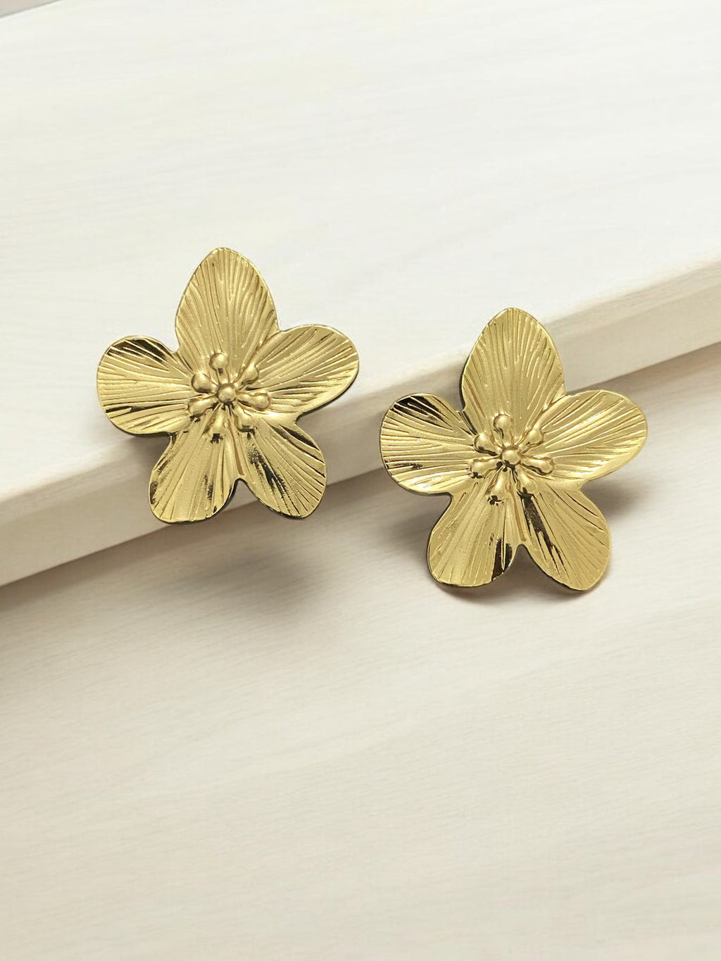 Floral Statement Earring - Demifine 18KT Gold Plated