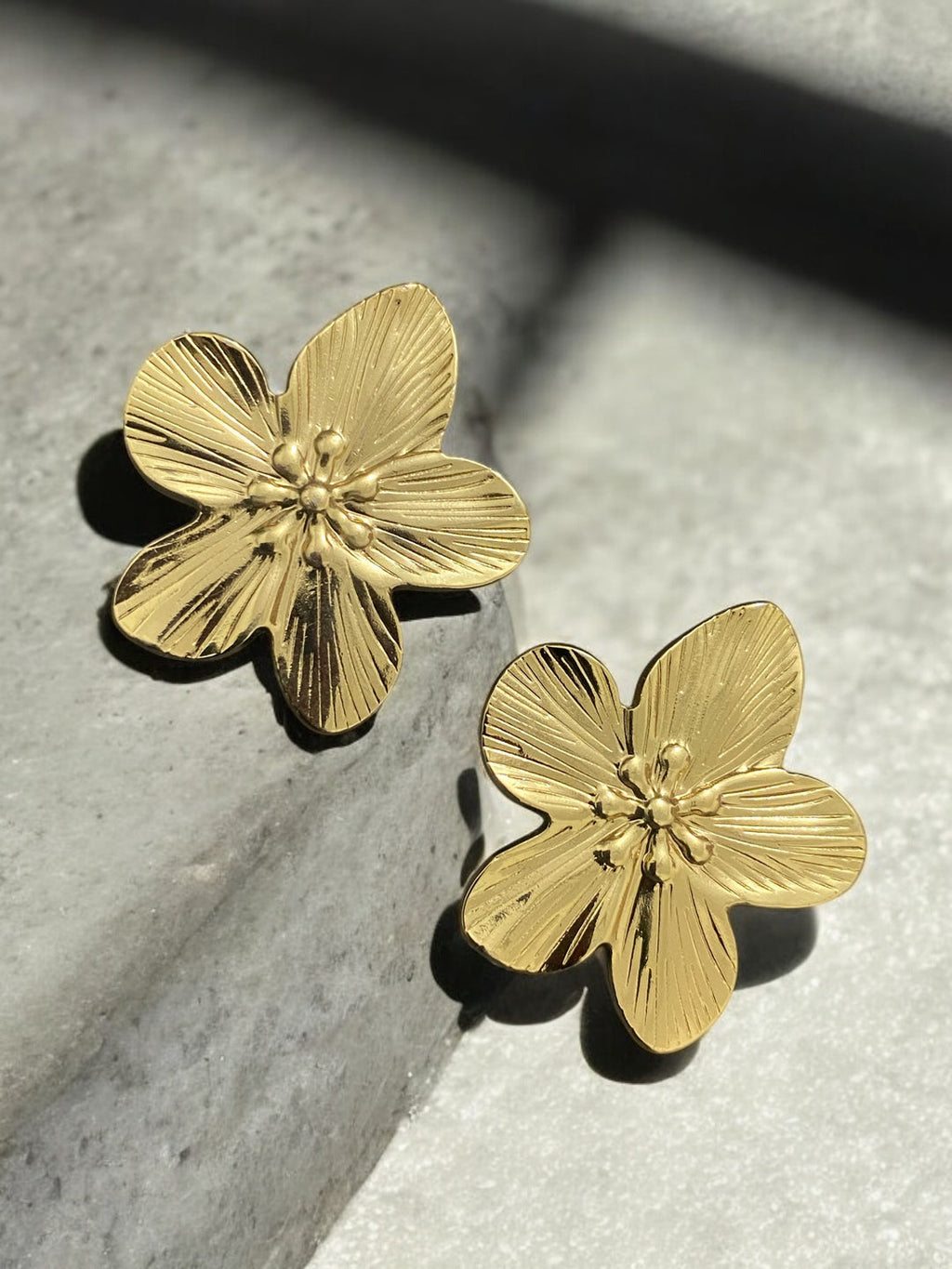 Floral Statement Earring - Demifine 18KT Gold Plated