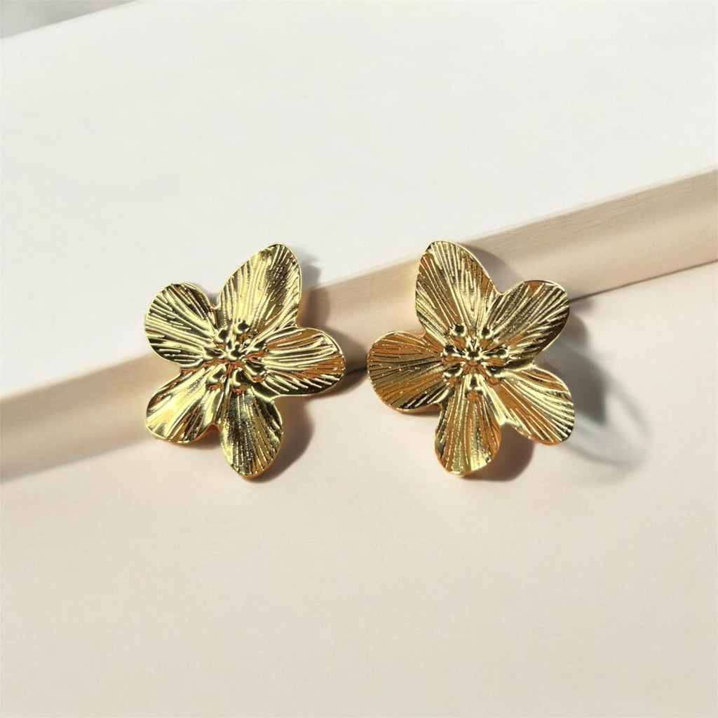 Floral Statement Earring - Demifine 18KT Gold Plated
