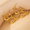 Flame Dripping Statement Earring - Demifine 18KT Gold Plated