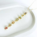 The Prism Drop Linear Pendant - 18Kt Gold Plated