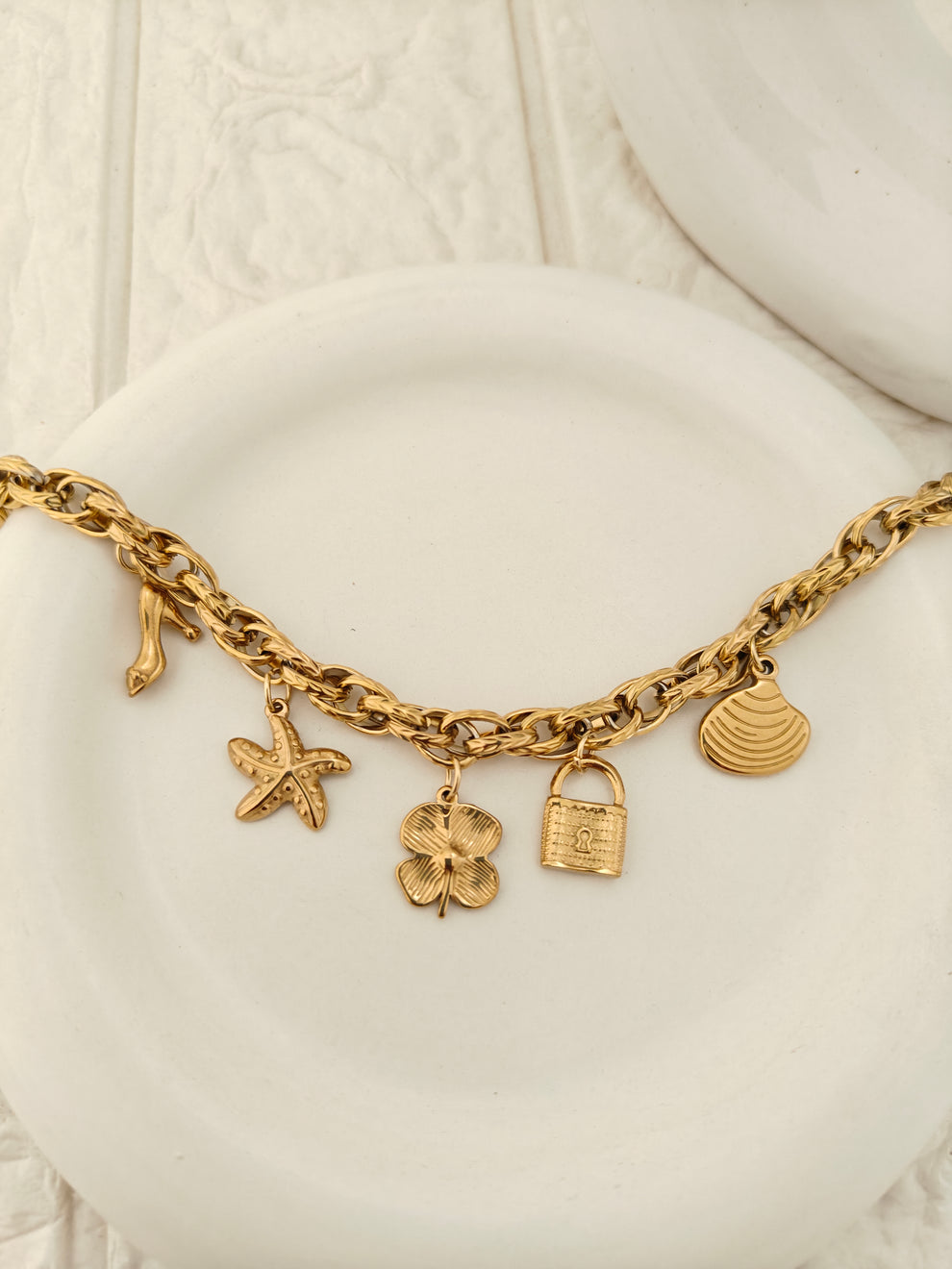Clover Multicharm Bracelet - Demifine 18KT Gold Plated
