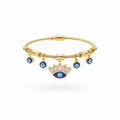 Evil Eye Protection Cuff Bracelet - Demifine 18KT Gold Plated