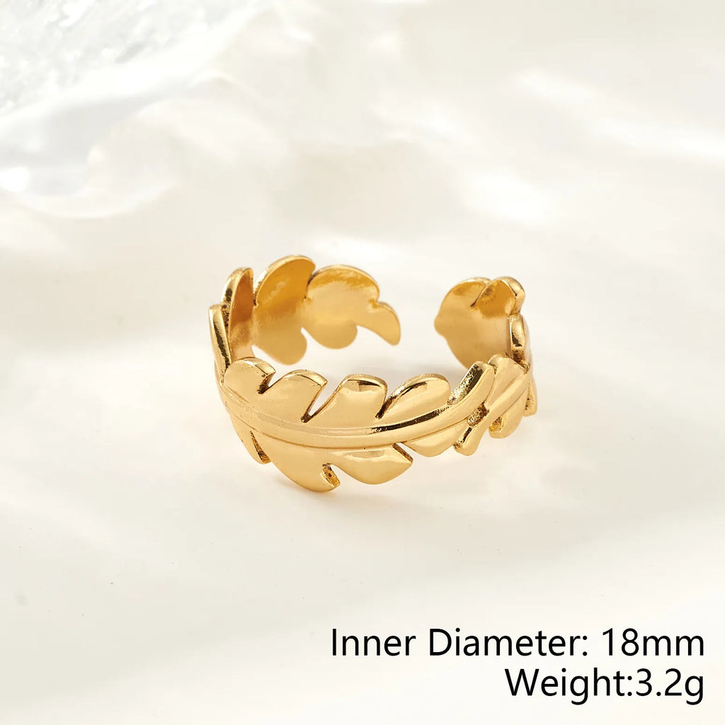 Laureal Leaf Ring -18KT Gold Plated