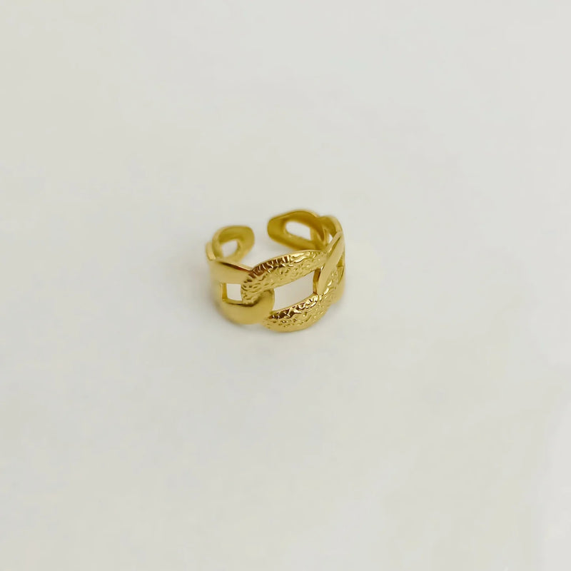 Theia Link Luxe Ring - Demifine 18KT Gold Plated