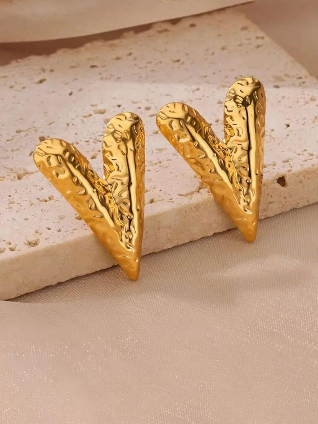 Heart of Gold Statement Earrings - Demifine 18KT Gold Plated