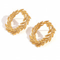 Floral Hoop Earring - Demifine 18KT Gold Plated