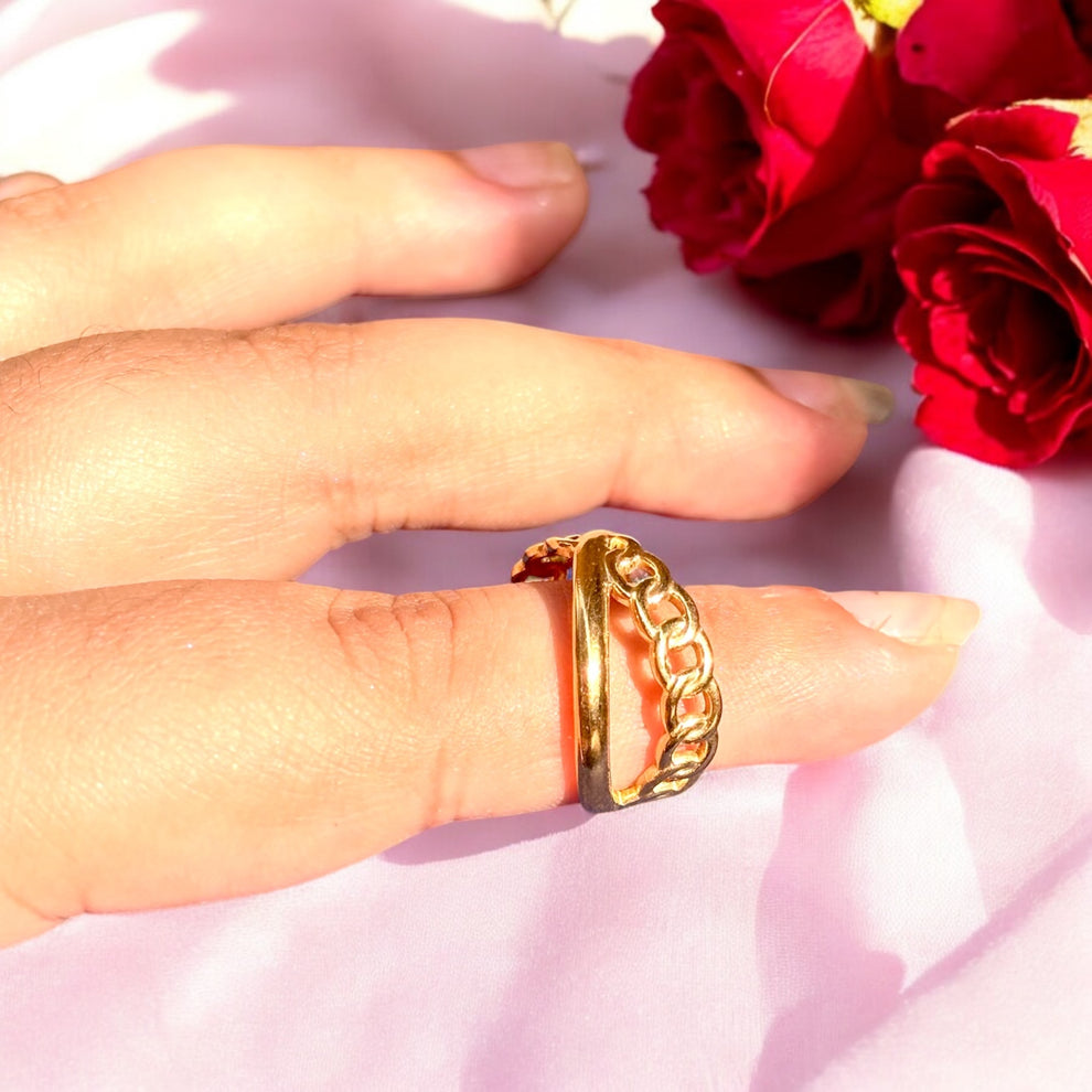 Cris Cross Aurelia Statement Ring - Demifine 18KT Gold Plated