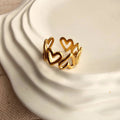 Heart of Gold Statement Ring - Demifine 18KT Gold Plated