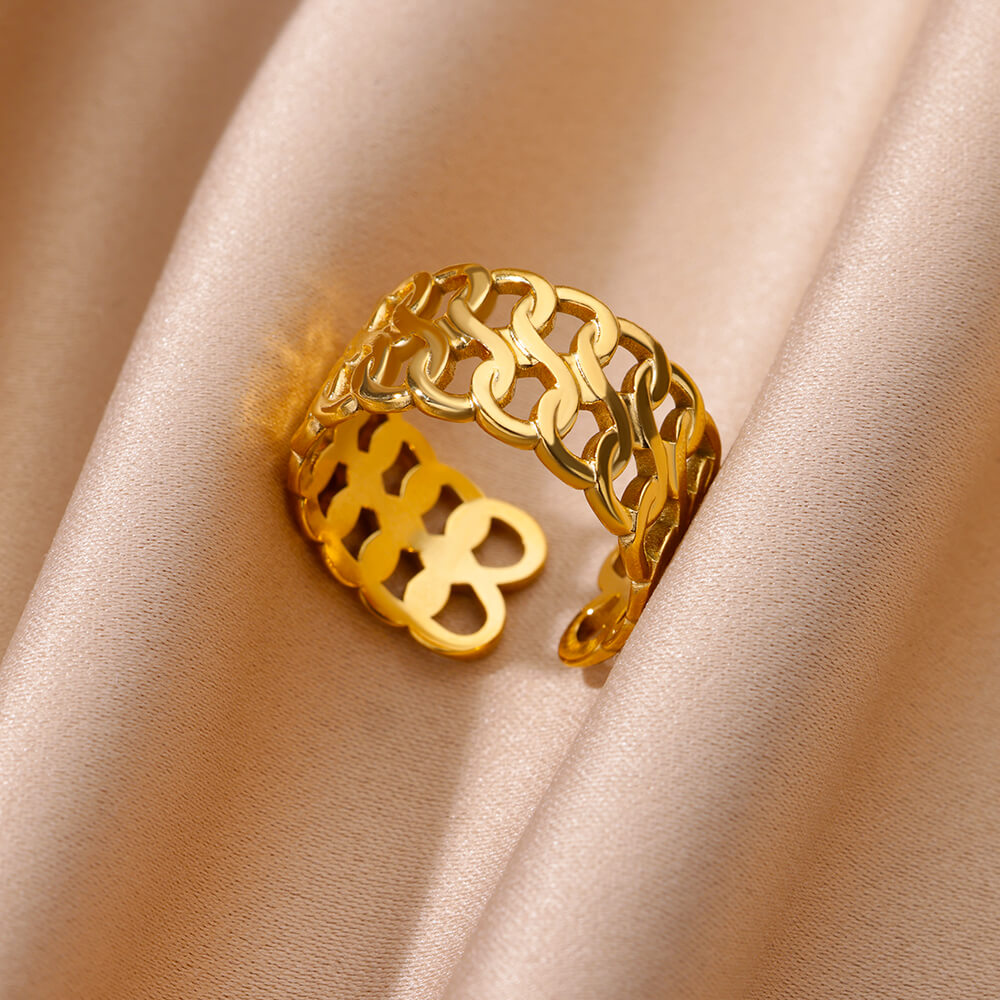Interlocked Grace Ring - Demifine 18KT Gold Plated