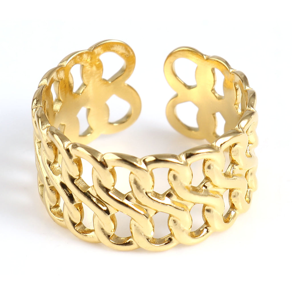 Interlocked Grace Ring - Demifine 18KT Gold Plated