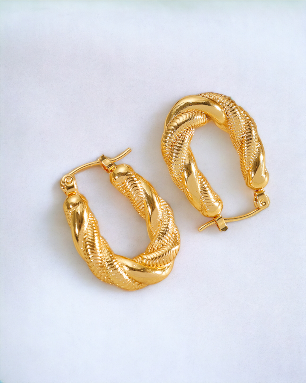You Are Twisted Hoop Earrings - Demifine 18KT Gold Plated