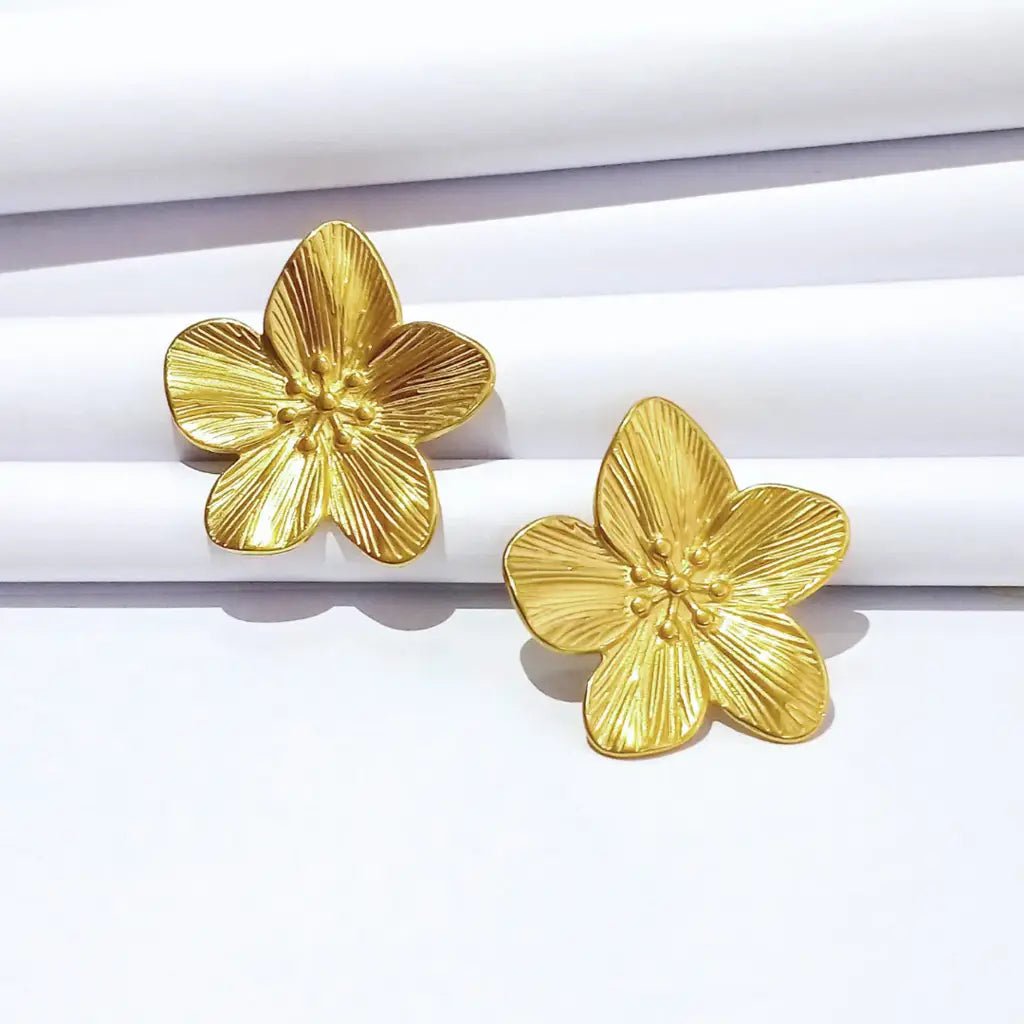 Floral Statement Earring - Demifine 18KT Gold Plated