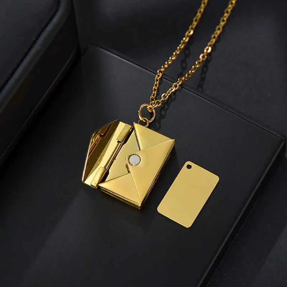 Love Letter Envelope Pendant - Demifine 18KT Gold Plated