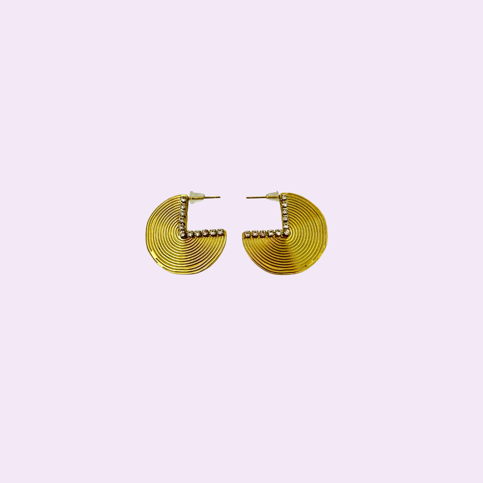 Theia Radiance Hoop Earrings -18KT Gold Plated