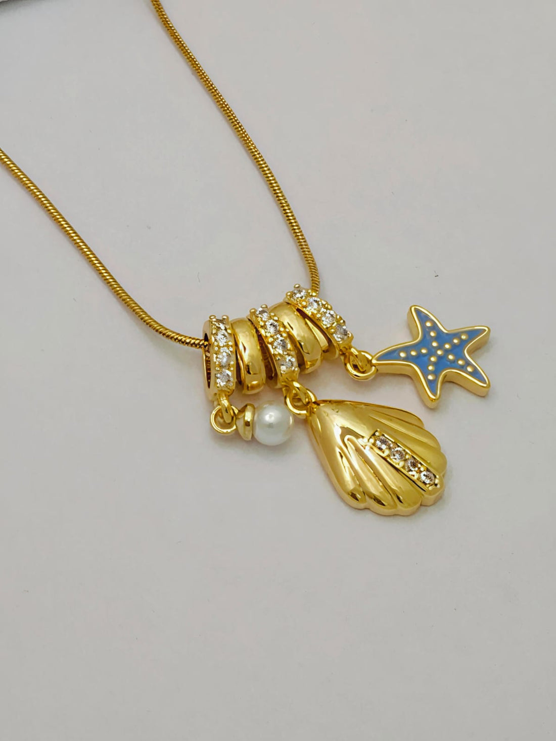 Beach Day Charms Pendant -18KT Gold Plated