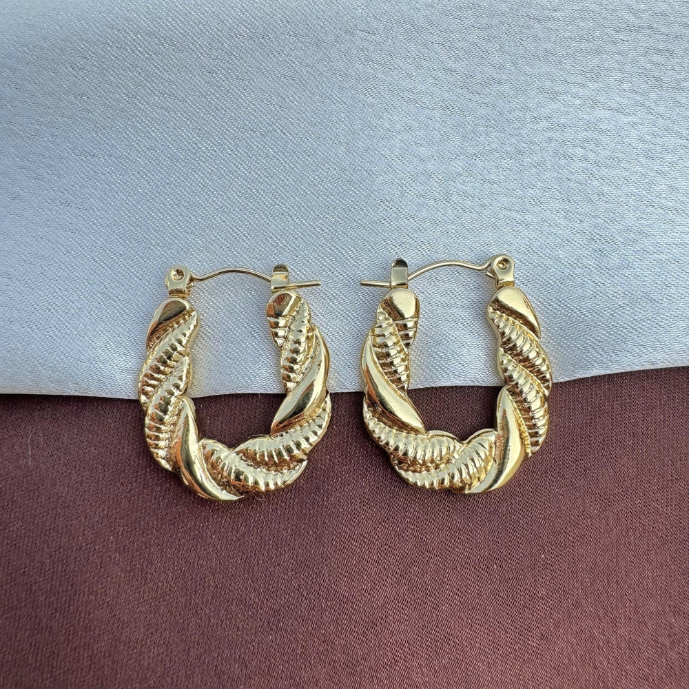 You Are Twisted Hoop Earrings - Demifine 18KT Gold Plated