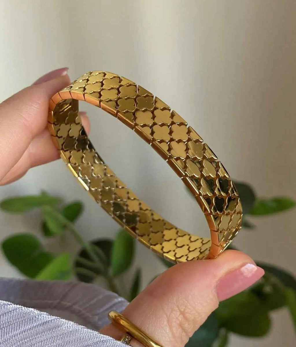 Moroccan Era Statement Cuff Bracelet - Demifine 18KT Gold Plated