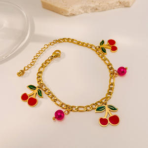 Cherry on Top Multicharm Bracelet - Demifine 18KT Gold Plated