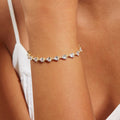 The Heart Link Tennis Bracelet -18KT Gold Plated