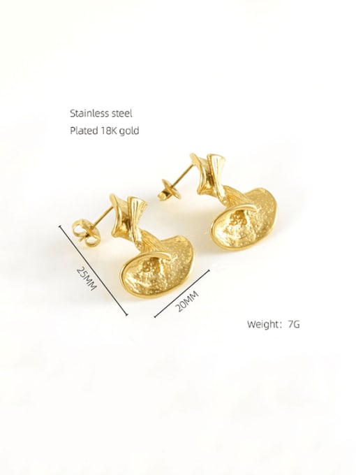 Twisted Stud Earring - Demifine 18KT Gold Plated
