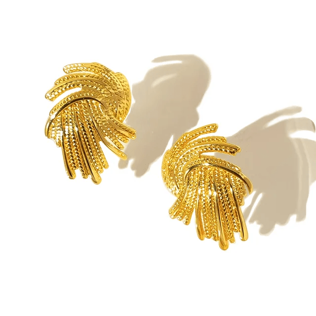 Victoria Swirl Statement Earring - Demifine 18KT Gold Plated
