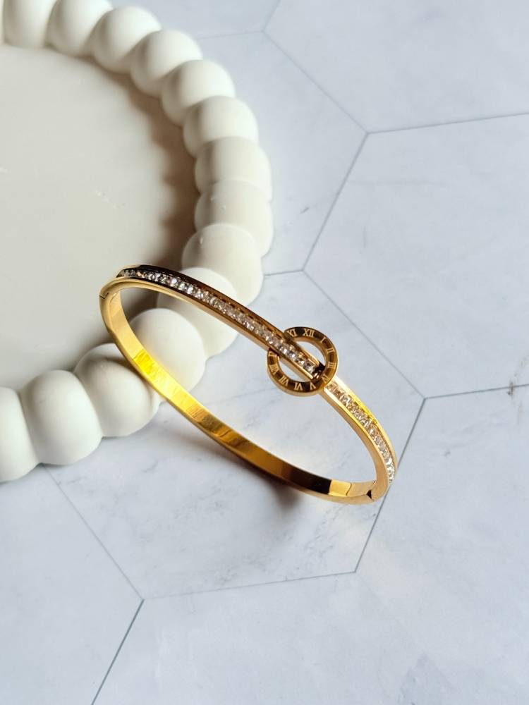 The Infinity Dial Cuff Bracelet - 18KT Gold Plated
