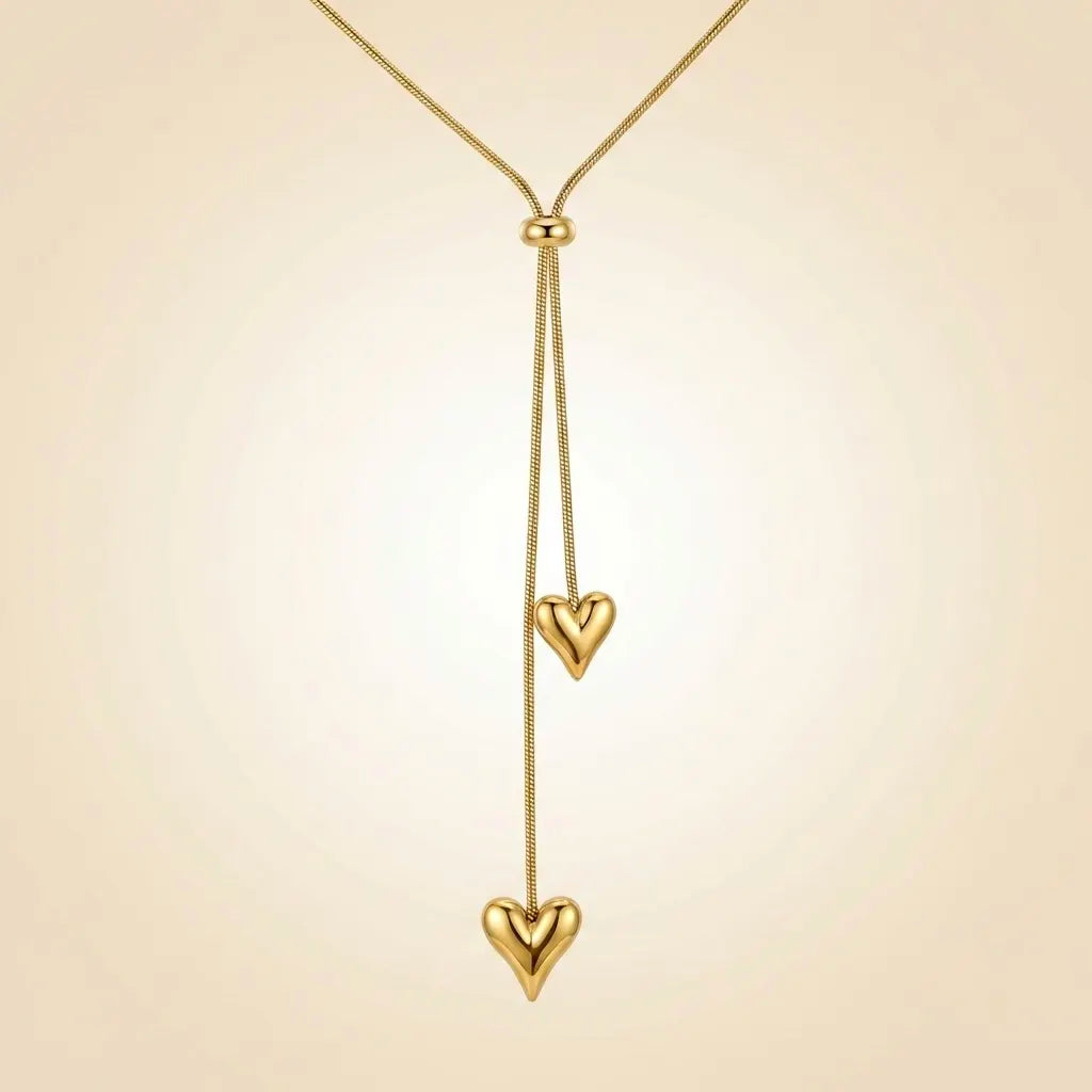 Heart to Heart Pendant - Demifine 18KT Gold Plated