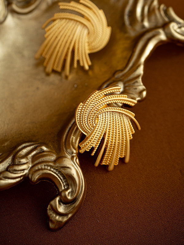 Victoria Swirl Statement Earrings - Demifine 18KT Gold Plated