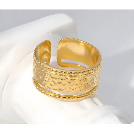 Gold Wrap Statement Ring- Demifine 18KT Gold Plated