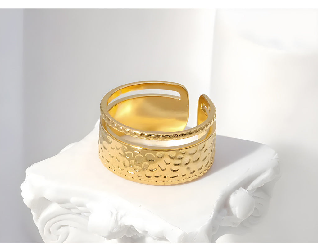 Gold Wrap Statement Ring- Demifine 18KT Gold Plated