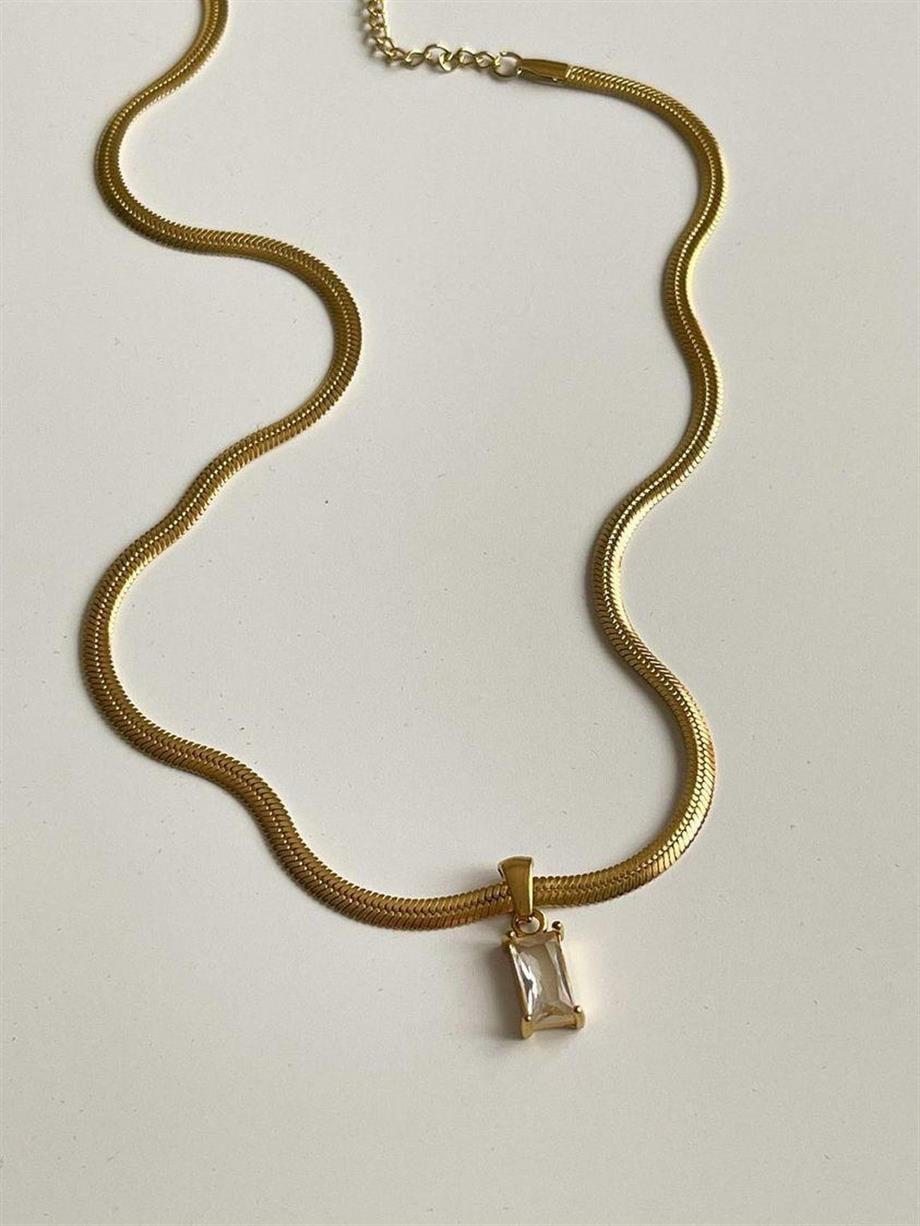 Snake Chain Pendant  - Demifine 18KT Gold Plated