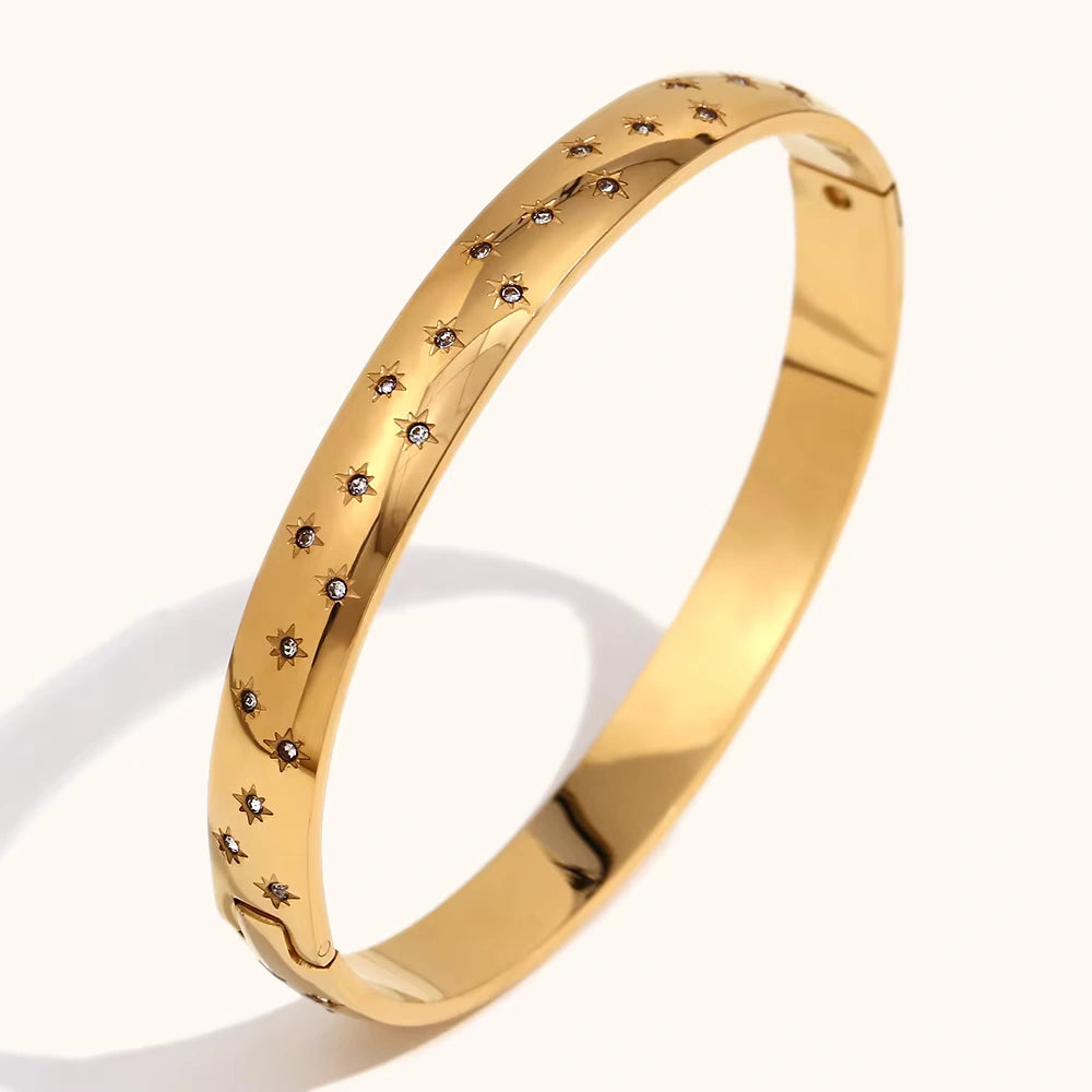 Universe of Stars Cuff Bracelet - Demifine 18KT Gold Plated