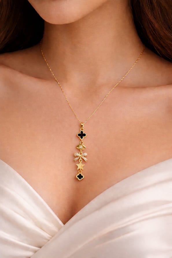 The Astral Charm Cascade - 18KT Gold Plated