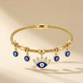 Evil Eye Protection Cuff Bracelet - Demifine 18KT Gold Plated