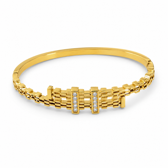 The Chrono Cuff Baby Bracelet -18KT Gold Plated
