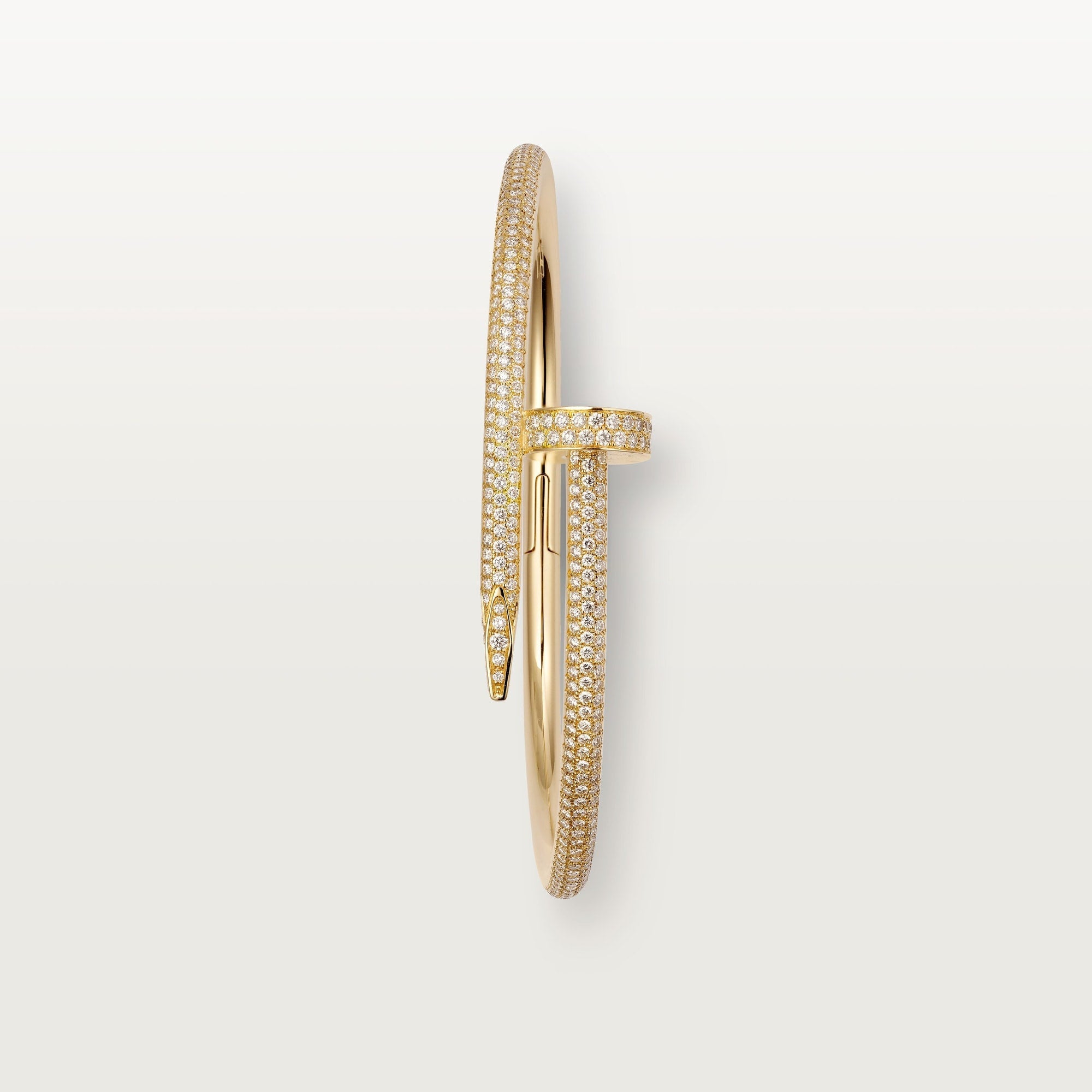 Zirconia Studded Nail Cuff Bracelet -18KT Gold Plated