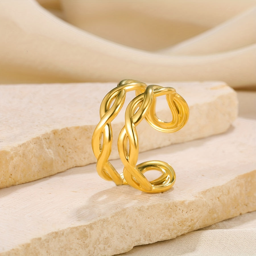 Connected Muse Statement Ring- Demifine 18KT Gold Plated