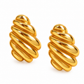 Croissant Stud Earrings -18KT Gold Plated