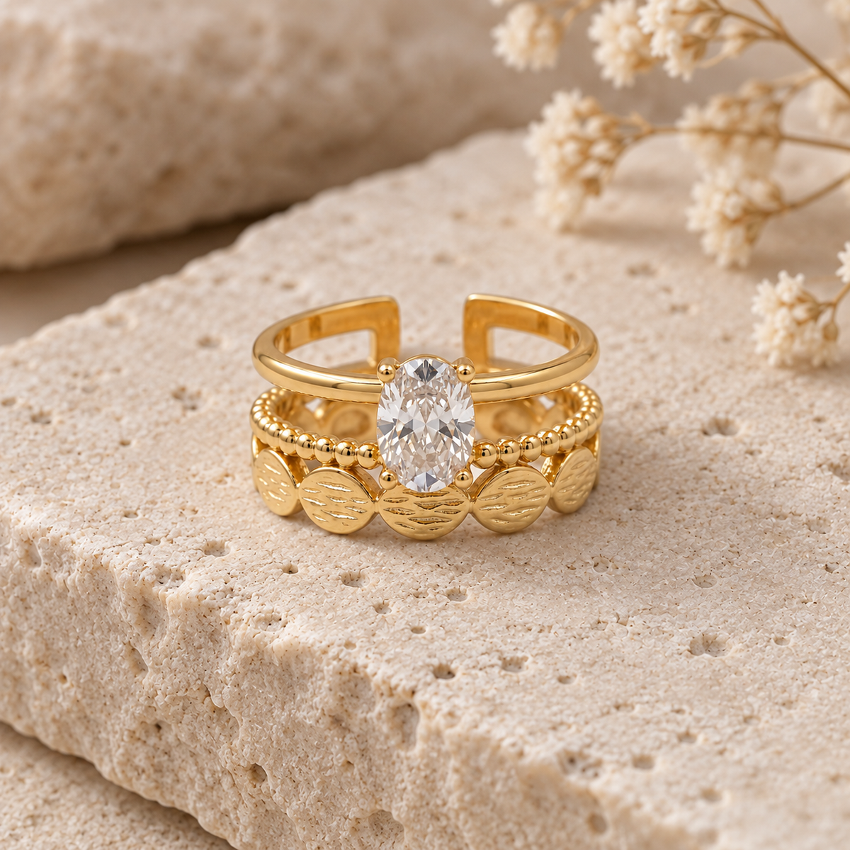 Elanora Ring -18KT Gold Plated