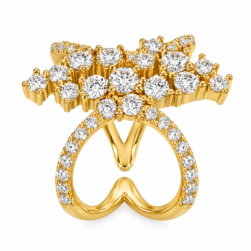 Chrysallis Ring -18KT Gold Plated