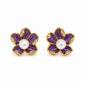 Elara Floral Stud Earrings- 18KT Gold Plated