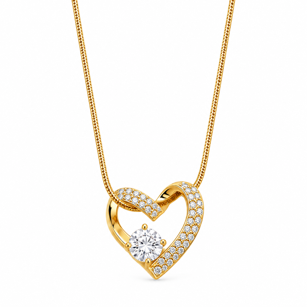 Isla Heart Pendant -18KT Gold Plated
