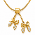 Lumière Bow Pendant -18KT Gold Plated