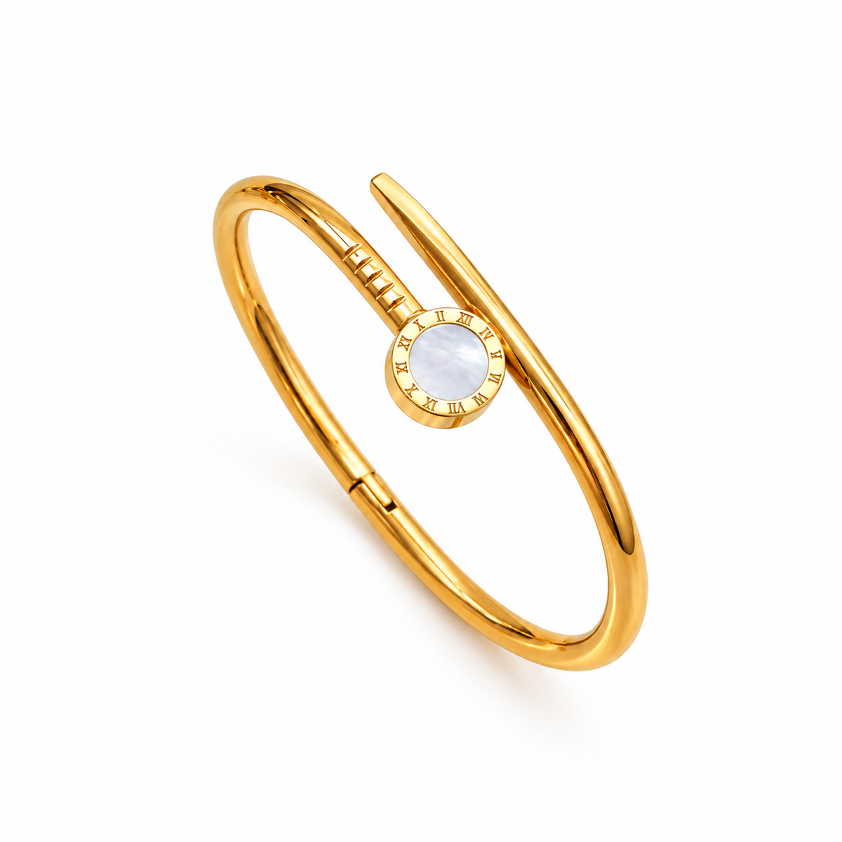 Pearlora Nail Cuff Bracelet -18KT Gold Plated