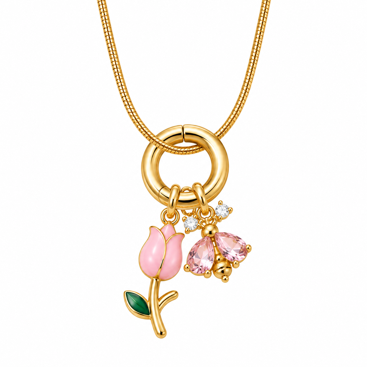 Blush Bloom Pendant -18KT Gold Plated