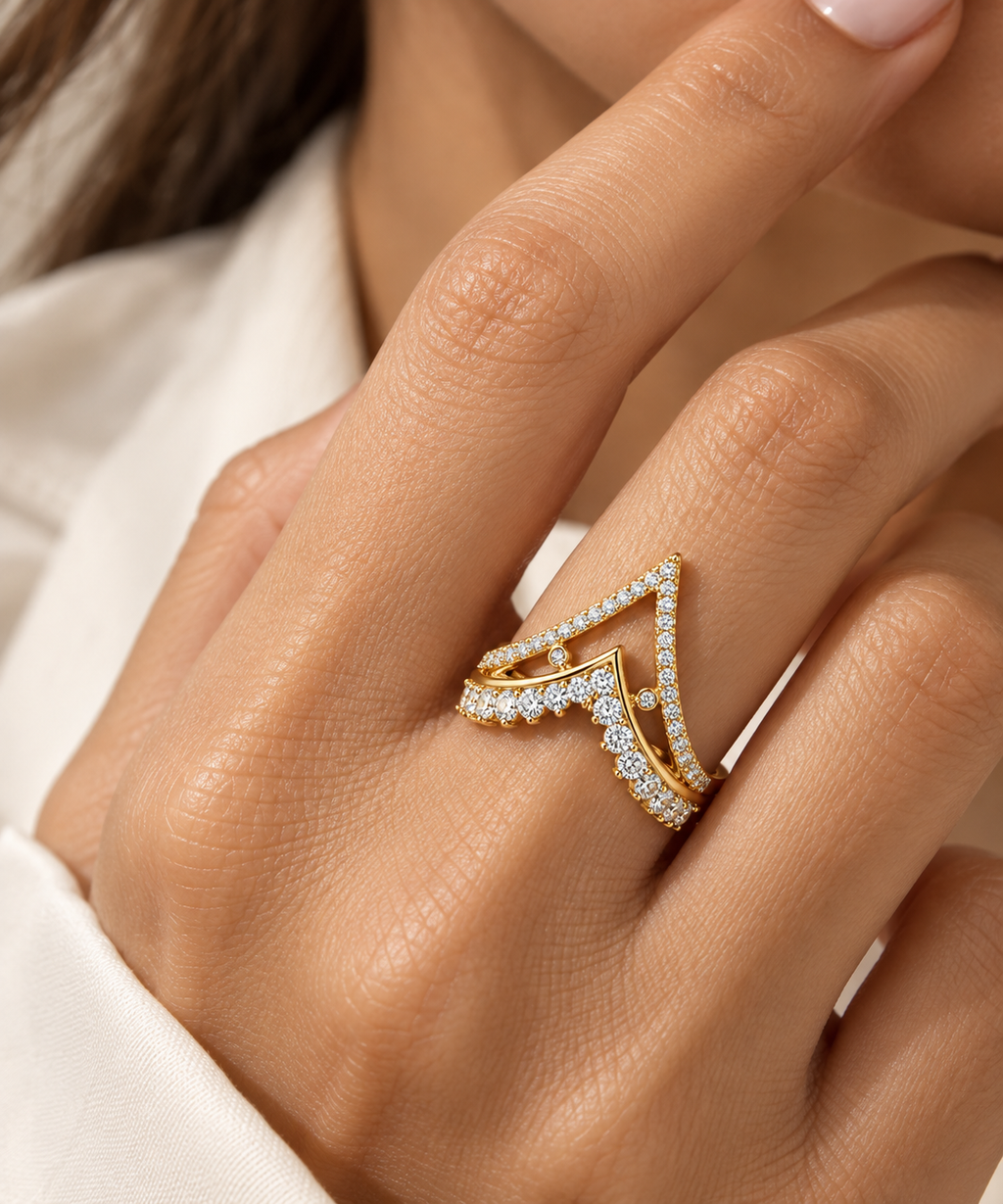 Vanki Ring -18KT Gold Plated