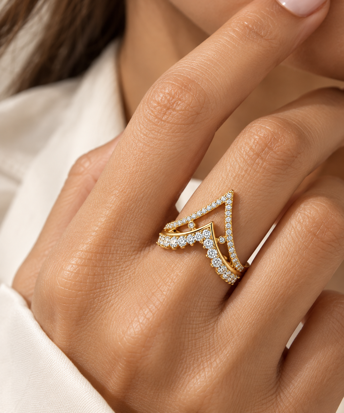 Vanki Ring -18KT Gold Plated