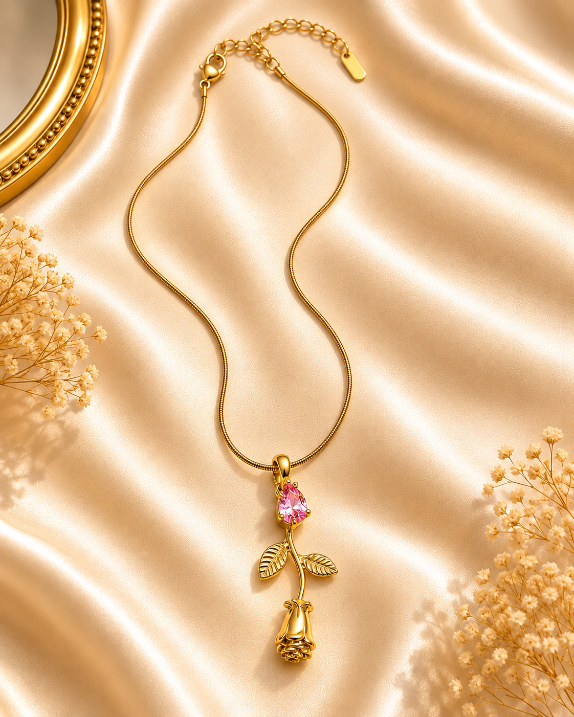 Rosaline Pendant -18KT Gold Plated