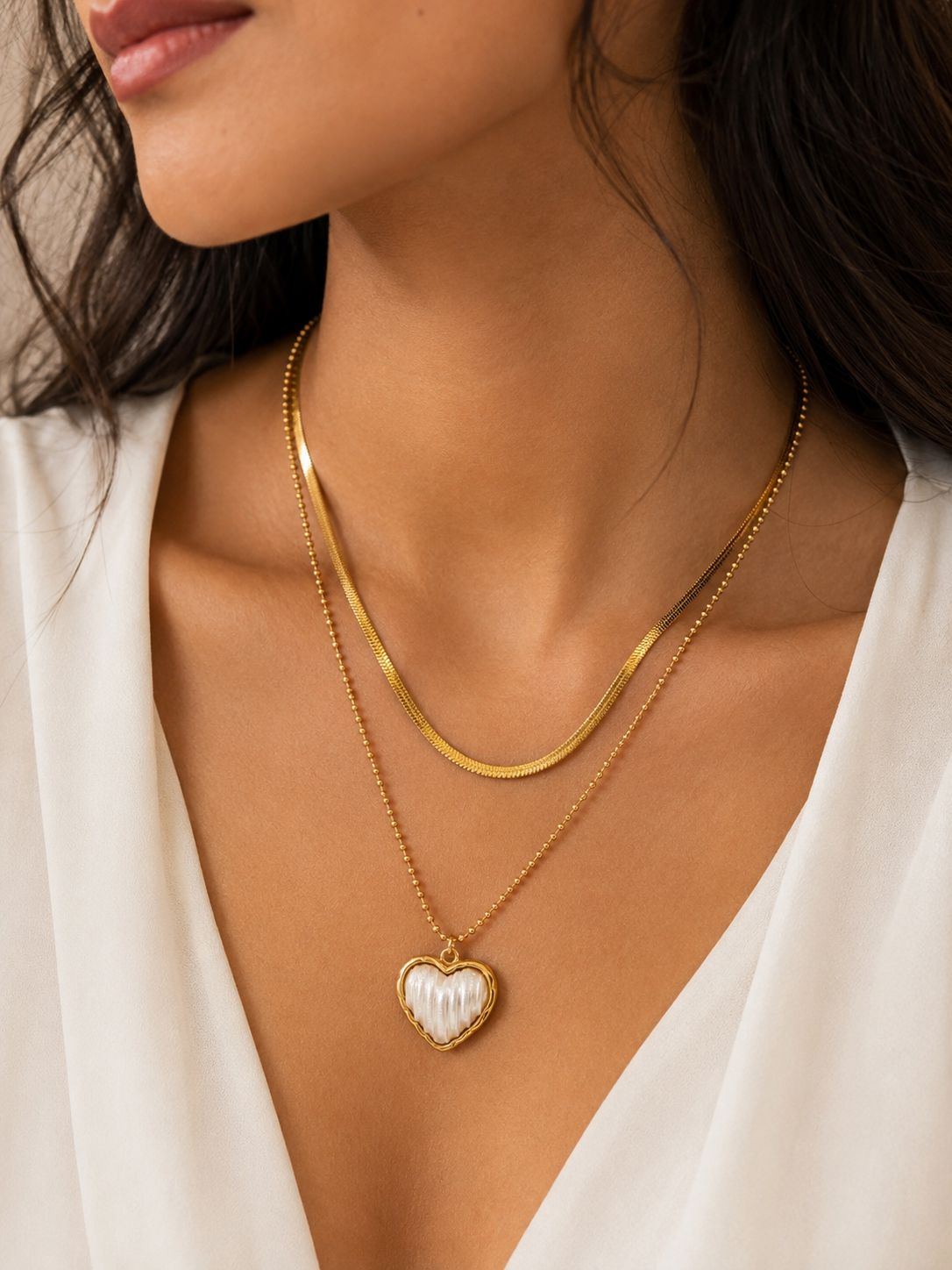 Lumière Heart Pendant - 18KT Gold Plated